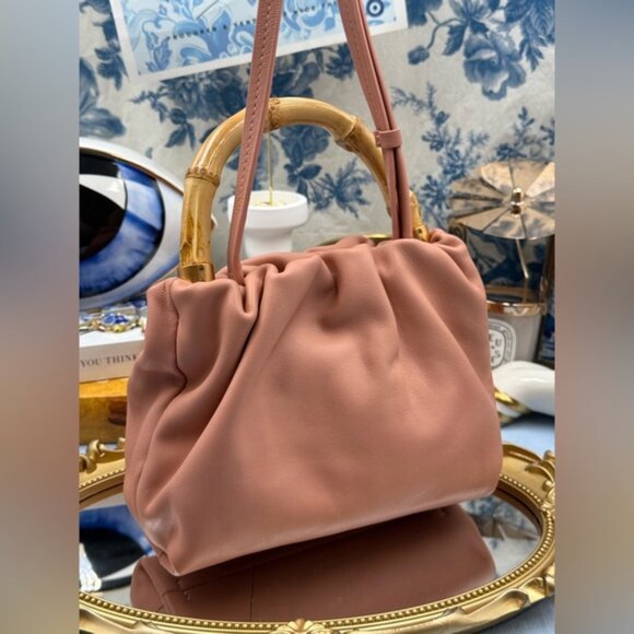 🆕 OROTON 🧿 NWOT Gretel Mini Top Handle, Rosewood Pink - Picture 7 of 16